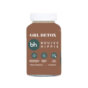 Botella de Boujee Hippie GRL Detox 14 cápsulas suplemento