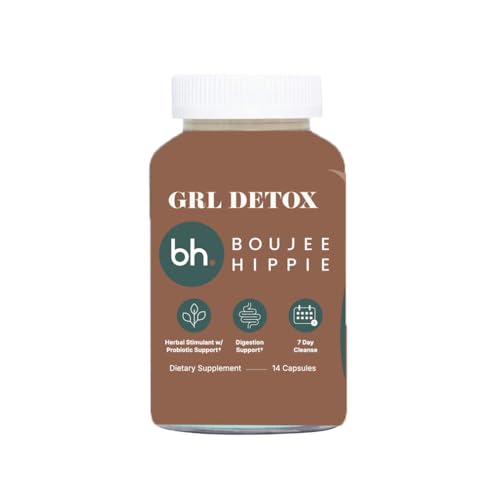 Botella de Boujee Hippie GRL Detox 14 cápsulas suplemento