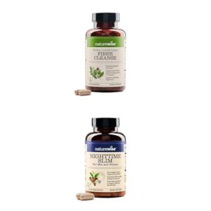 Suplemento NatureWise Total Colon Care Fiber Cleanse en cápsulas para limpieza natural del colon