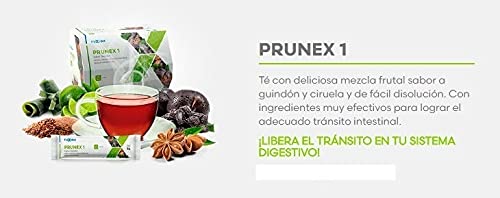 Té detox para colon de sabor ciruela FuXion Prunex 28 sobres