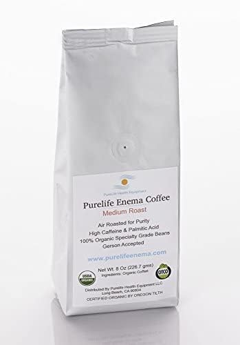 Café orgánico Purelife 1/2 libra para enemas terapia Gerson