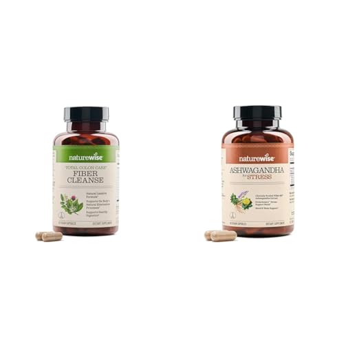 Envase NatureWise Total Colon Care Fiber Cleanse con Ashwagandha y GABA