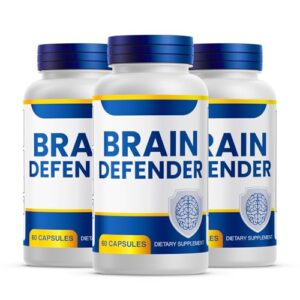 Paquete de 3 Brain Defender cápsulas suplemento para memoria y enfoque
