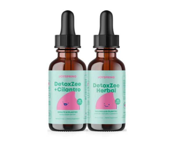 JoySpring DetoxZee gotas detox naturales para niños con cilantro y zeolita