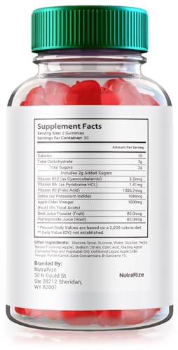 Gomitas Keto IQ ACV suplemento dietético NutraRize 60 gomitas