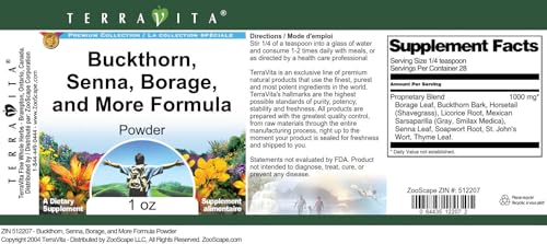 Detalle ingredientes fórmula natural polvo TerraVita