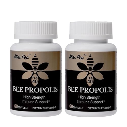 Botellas del suplemento de propóleo Miss Pep Bee 200 mg por dosis