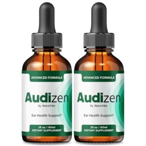 Botellas de gotas Audizen para salud auditiva diaria NutraVibe 2 pack