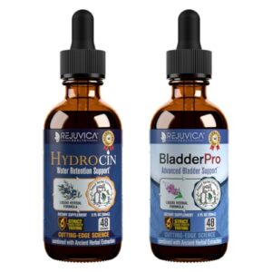 Paquete suplementario Rejuvica Health Hydrocin y BladderPro para retención y vejiga
