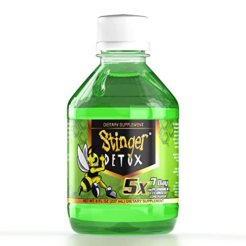 Detalle etiqueta bebida detox Stinger 5X