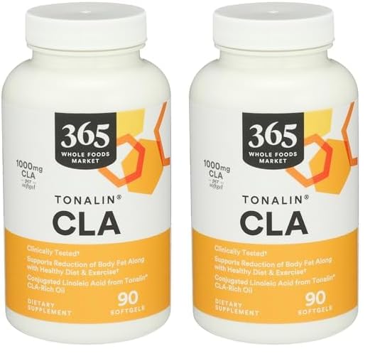 Paquete de 2 botellas 365 Whole Foods Tonalin CLA 1300Mg 90 softgels