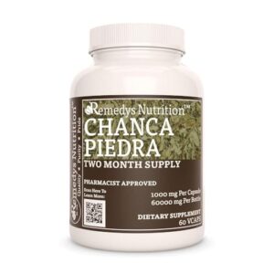 Botella cápsulas veganas Chanca Piedra Remedy's Nutrition 1000mg
