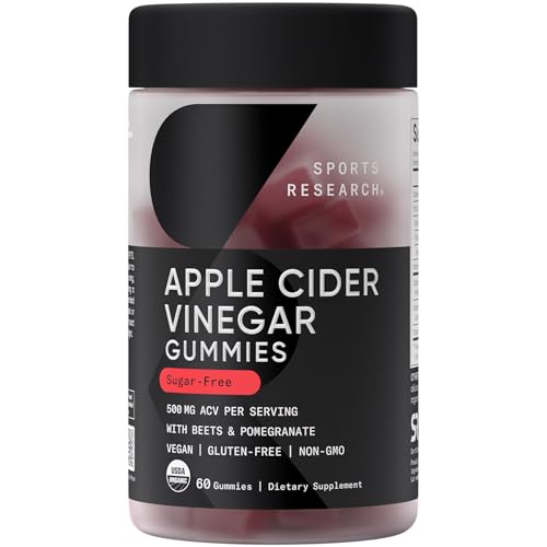 Botella gomitas vinagre de sidra de manzana Sports Research