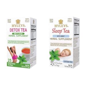 Paquete de té detox verde y té de hierbas Hyleys