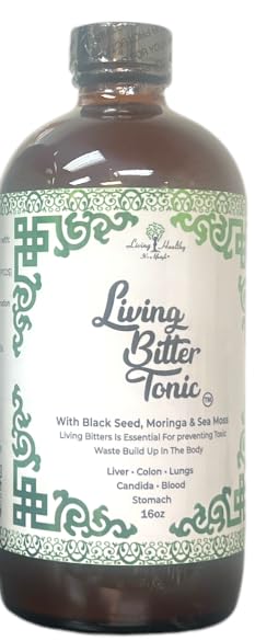 Botella Living Bitter Tonic 16oz tónico amargo natural Botella Living Bitter Tonic 16oz tónico amargo natural