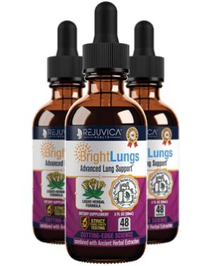 Suplemento Bright Lungs botella para desintoxicación pulmonar natural