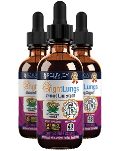 Suplemento Bright Lungs botella para desintoxicación pulmonar natural