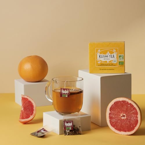 Bolsitas Kusmi Tea sabor pomelo mate té verde detox orgánico Bolsitas Kusmi Tea sabor pomelo mate té verde detox orgánico