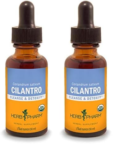 Botella extracto orgánico cilantro Herb Pharm limpieza corporal