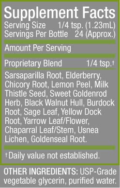 Botella detox herbal Cedar Bear para limpieza profunda