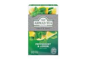 Paquete de té Ahmad Tea menta y limón bolsitas