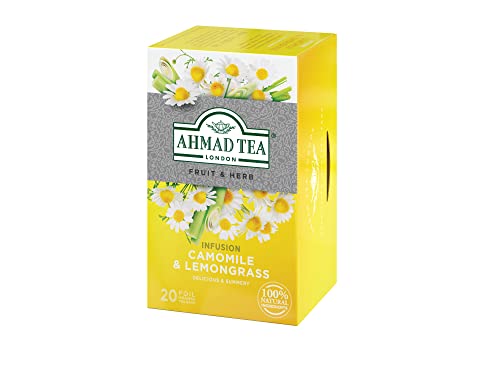 Infusión Ahmad Tea manzanilla y hierba limón servida fría
