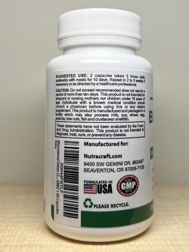 Cápsulas fáciles de tragar Nutracraft Black Walnut detox