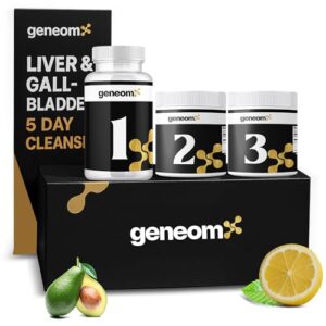 Botella de Geneomx para limpieza de hígado y vesícula biliar