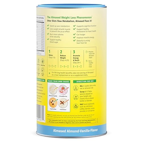 Polvo Almased vainilla en vaso