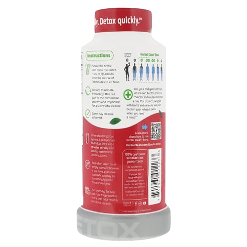 Desintoxicante Herbal Clean QCarbo16 botella frontal 16 fl oz