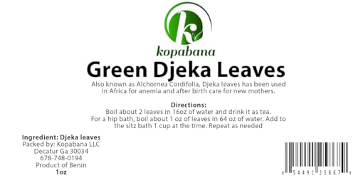 Hojas Djeka KOPABANA Alchornea para vapor vaginal