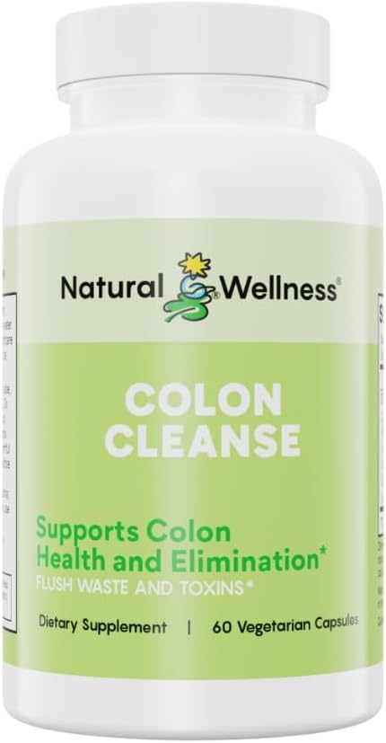 Natural Wellness limpieza de colon detox suave 60 cápsulas