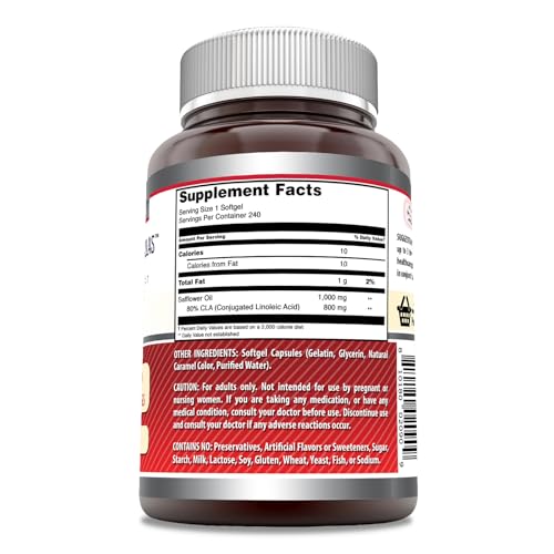 Frasco de cápsulas blandas Amazing Formulas CLA