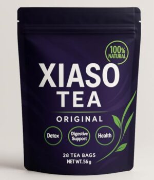 Detalle del paquete de té detox Allnaturall 28 días con bolsitas