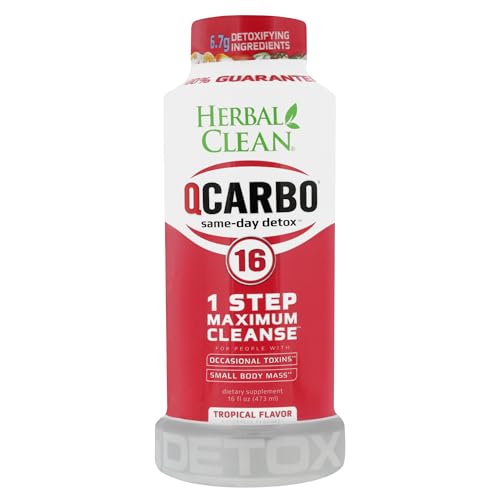 Herbal Clean QCarbo16 bebida detox sabor tropical 16 fl oz