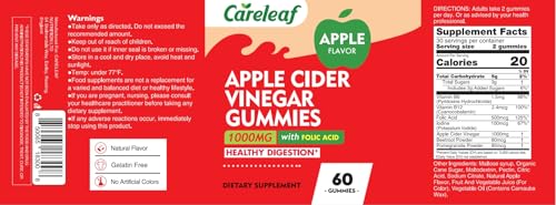 Empaque gomitas vinagre sidra manzana 1000mg