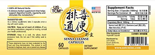 Cápsulas vegetales senna cleanse para salud digestiva natural