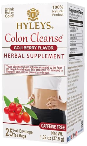 Paquete té Colon Cleanse Hyleys sabor baya goji 25 bolsas