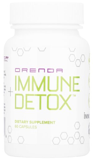 Orenda Immune + Detox frasco con cápsulas para desintoxicación