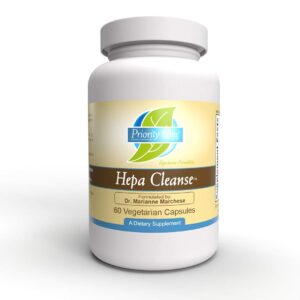 Frasco vitaminas Priority One Hepa Cleanse apoyo hígado 60 cápsulas