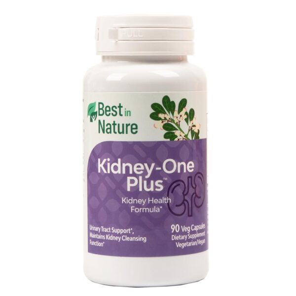 Botella suplemento Best in Nature Kidney-One Plus para limpieza renal