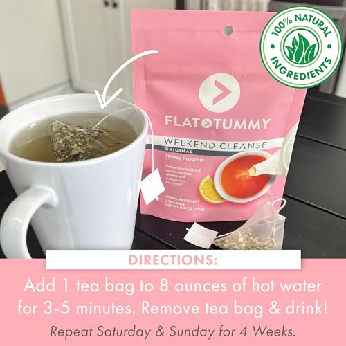 Paquete caja té detox flat tummy para colon mujer