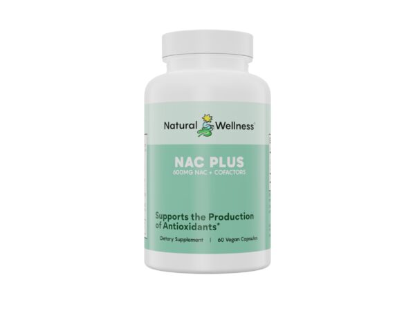 Natural Wellness NAC Plus frasco con 60 cápsulas veganas Natural Wellness NAC Plus frasco con 60 cápsulas veganas