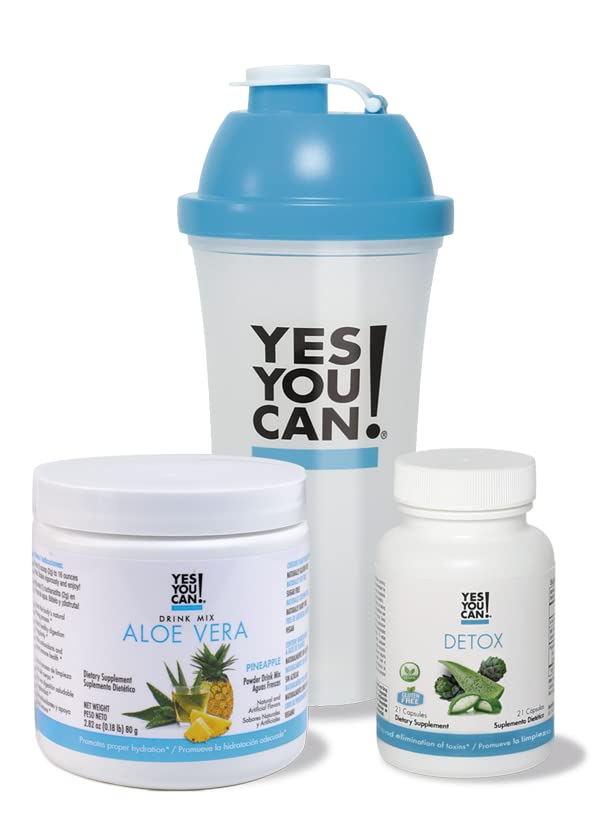 Kit detox Sí Puedes con cápsulas y mezcla bebida aloe vera piña
