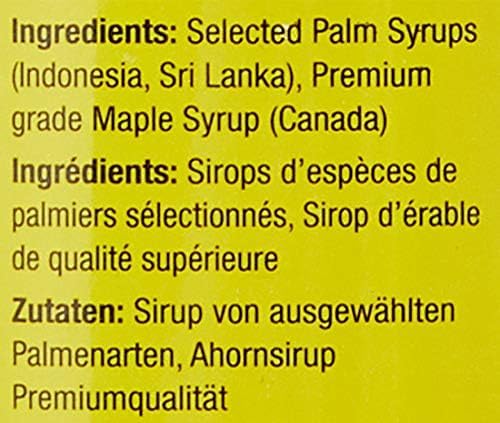 Vista lateral jarabe de savia Neera Natural Madal Bal