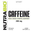 NutraBio 250 cápsulas de cafeína suplemento nutricional