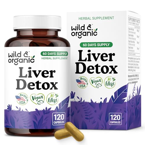 Botella Wild & Organic cápsulas detox para hígado 120 unidades