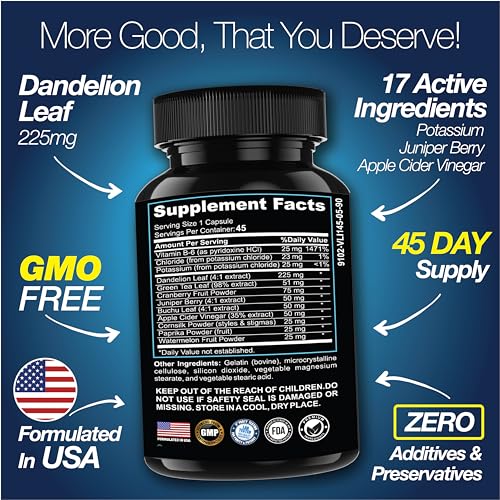 Cápsulas naturales diuréticas y detox Water Away