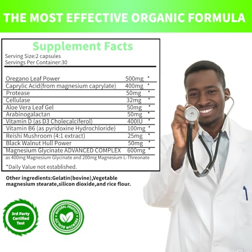 YNATUREY Candida Cleanse apoyo con vitaminas D y B6 para adultos