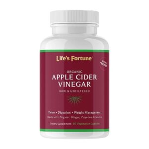 Life's Fortune cápsulas vinagre sidra manzana 700mg 60 unidades